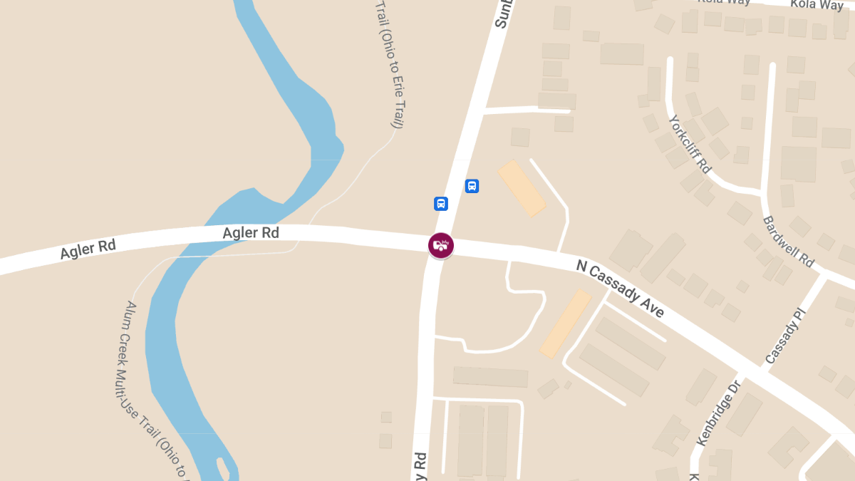 Injury Collision Reported at Sunbury Rd & Agler Rd