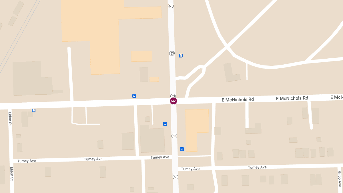 Injury Collision Reported at Van Dyke St & E McNichols Rd