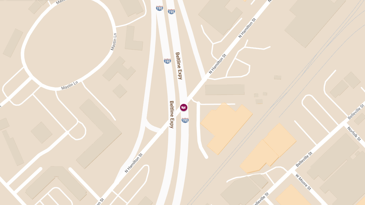 Injury Collision Reported on I-195 N at N Hamilton St in Scott's Addition