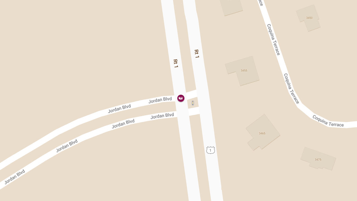 Injury Collision Reported on US-1 at Jordan Blvd
