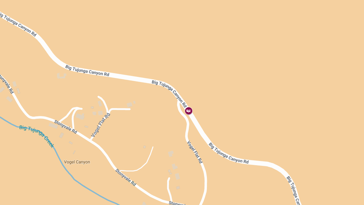 Injury Collision at Big Tujunga Canyon Rd & Vogel Flat Rd