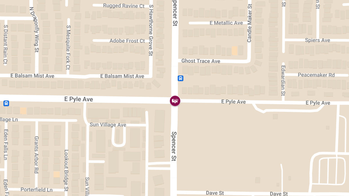 Injury Collision at E Pyle Ave & Spencer St