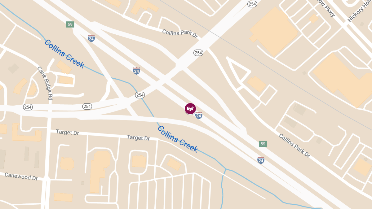 Injury Collision at Exit 59 on I-24 East Near Bell Rd