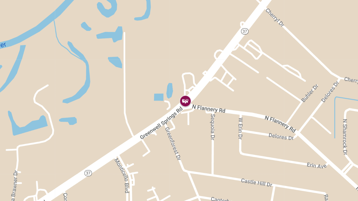 Injury Collision at Greenwell Springs Rd & N Flannery Rd