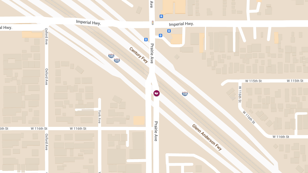 Injury Collision at I-105 W & Prairie Ave