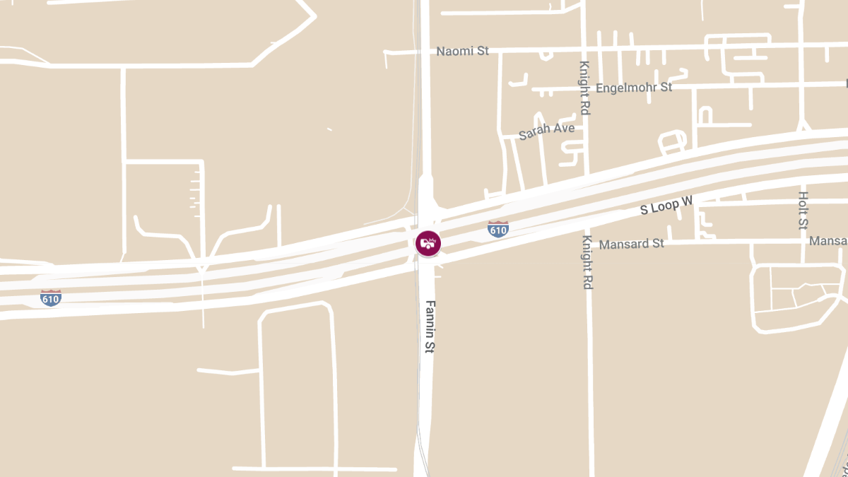 Injury Collision at I-610 W & Fannin St