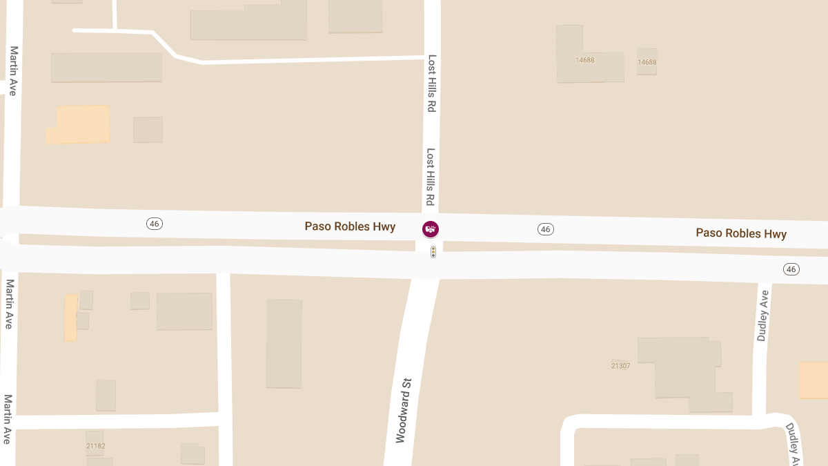 Injury Collision at Lost Hills Rd & SR-46