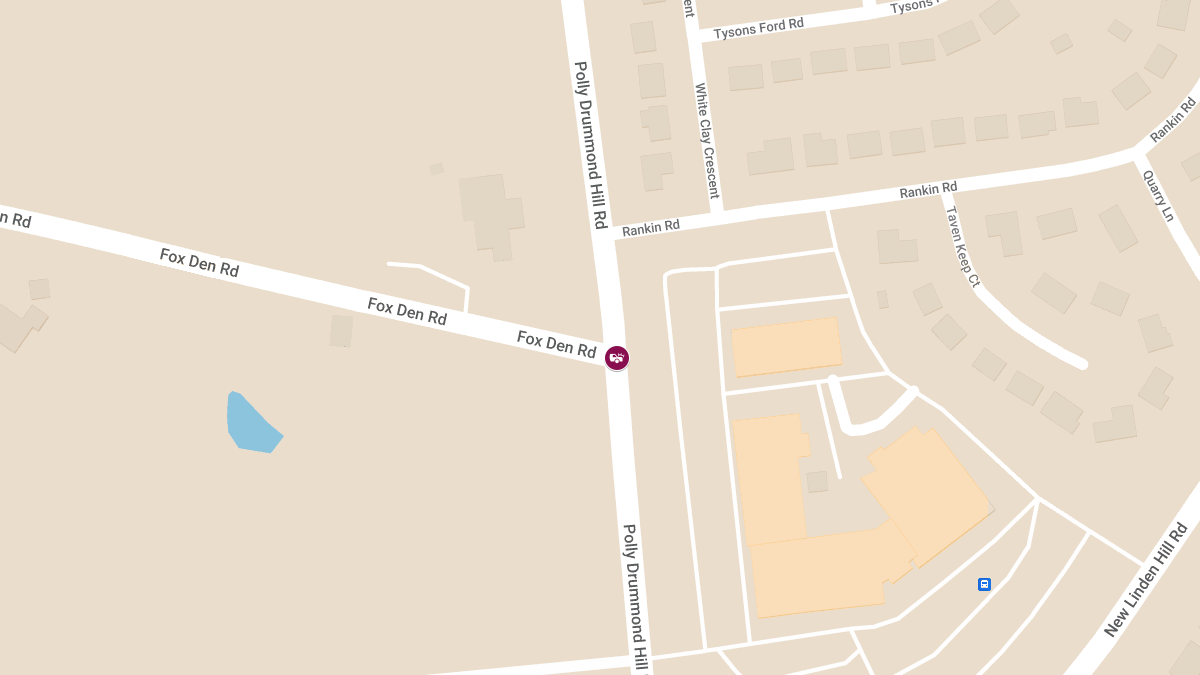 Injury Collision at Polly Drummond Hill Rd & Fox Den Rd