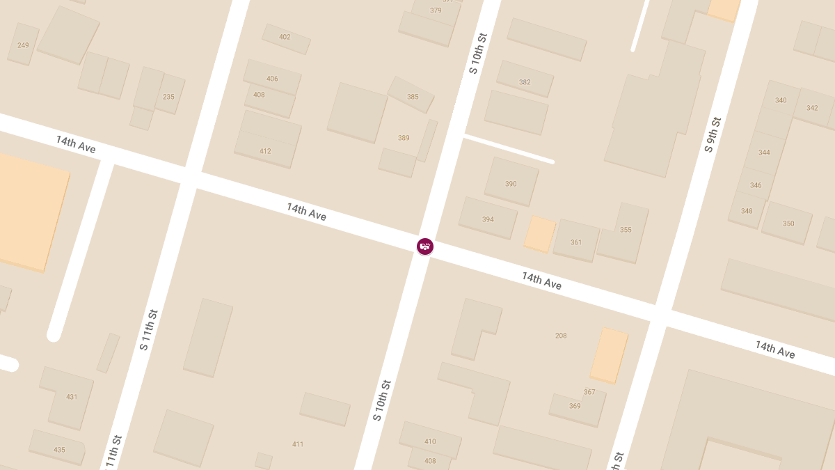 Injury Collision at S 10th St & 14th Ave