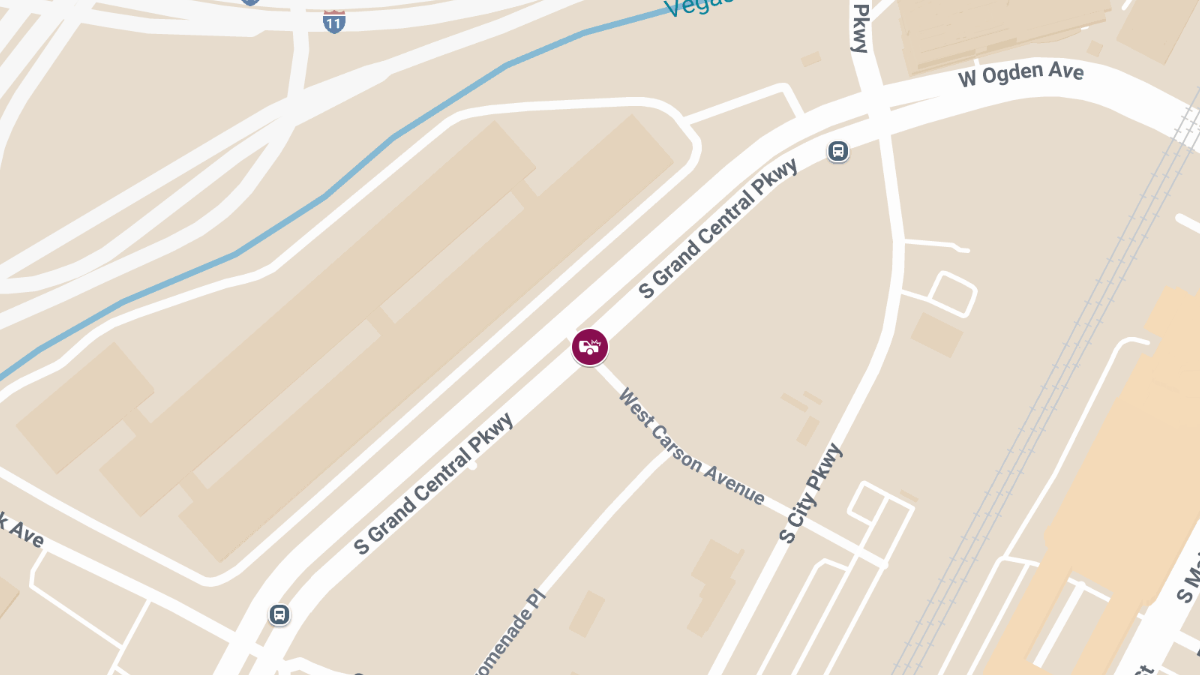 Injury Collision at S Grand Central Pkwy & W Carson Ave