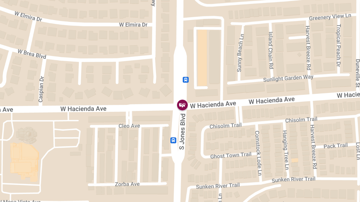 Injury Collision at S Jones Blvd & W Hacienda Ave