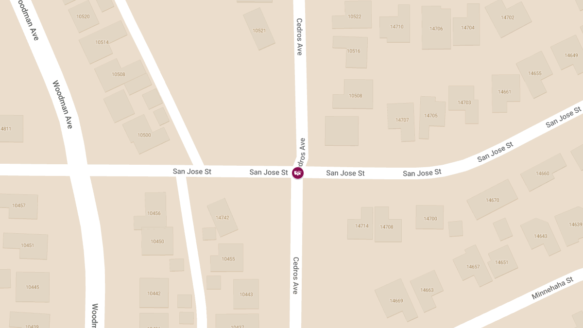 Injury Collision at San Jose St & Cedros Ave