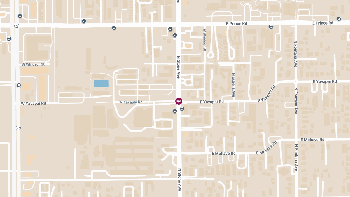 Injury Collision at Stone Ave & Yavapai Rd