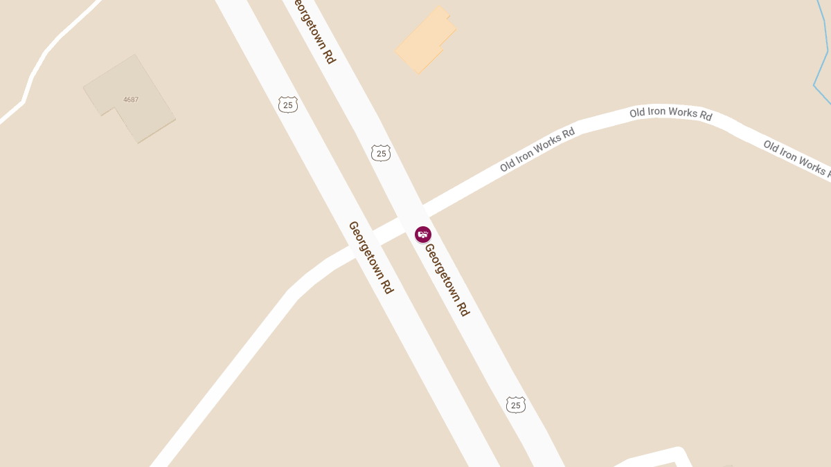 Injury Collision on Georgetown Rd Near Iron Works Pike