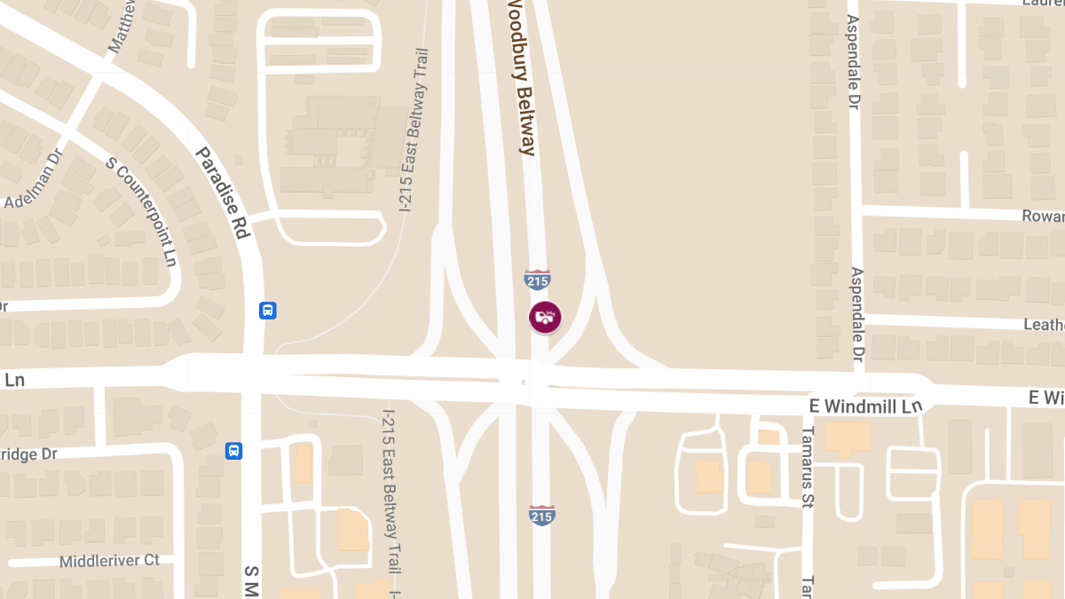 Injury Collision on I-215 East Near Windmill Ln