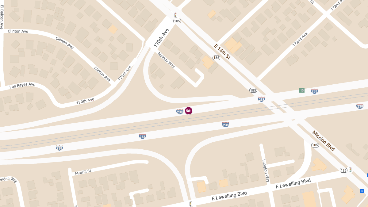 Injury Collision on I-238 North Near E 14th St