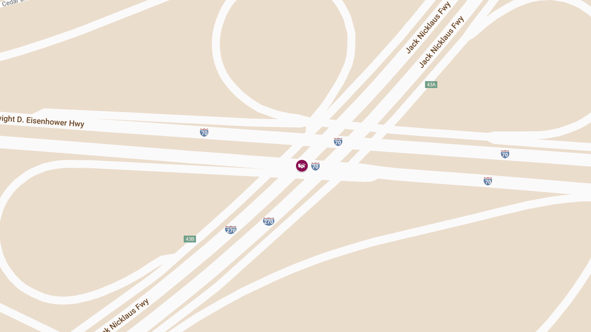 Injury Collision on I-270 S Ramp to I-70 E