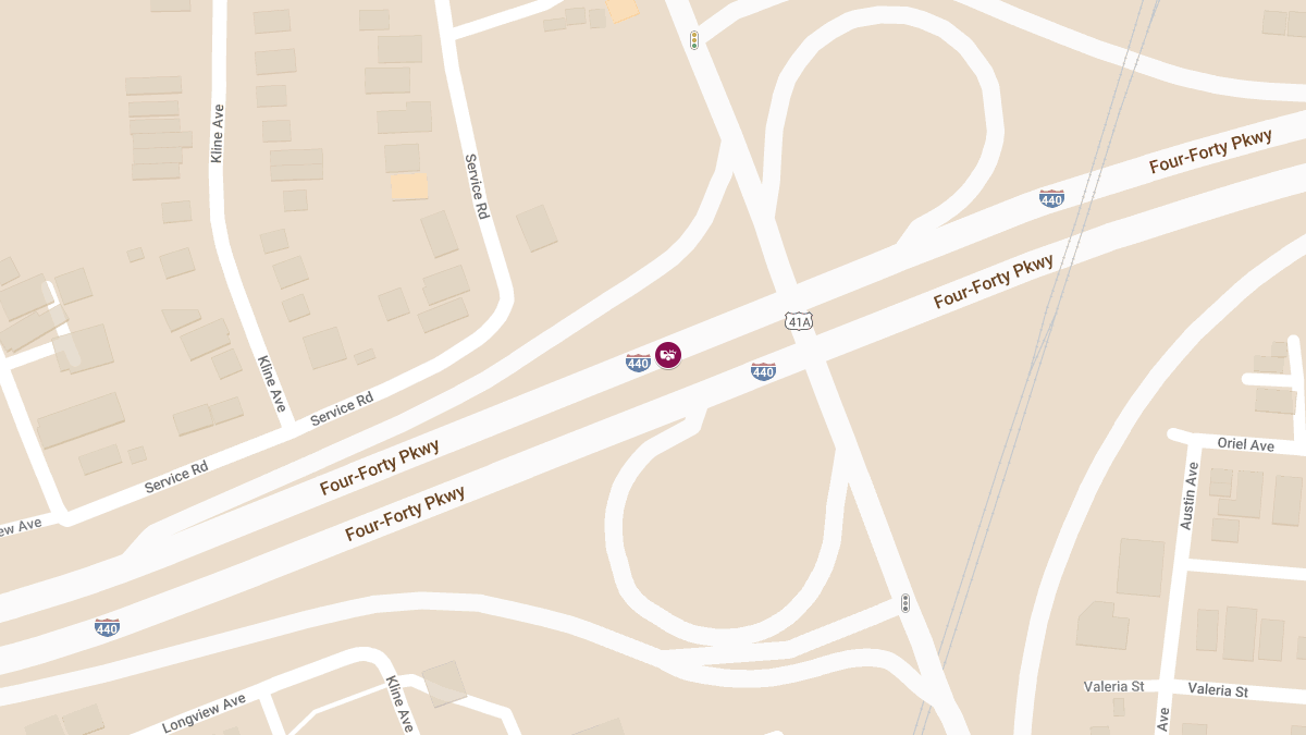 Injury Collision on I-440 WB Near Nolensville Pike Entry to I-65