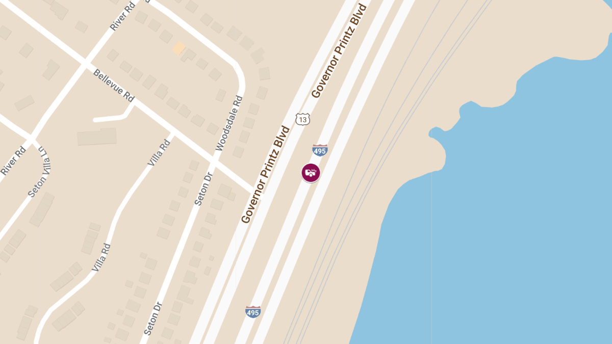 Injury Collision on I-495 SB Near Stoney Creek