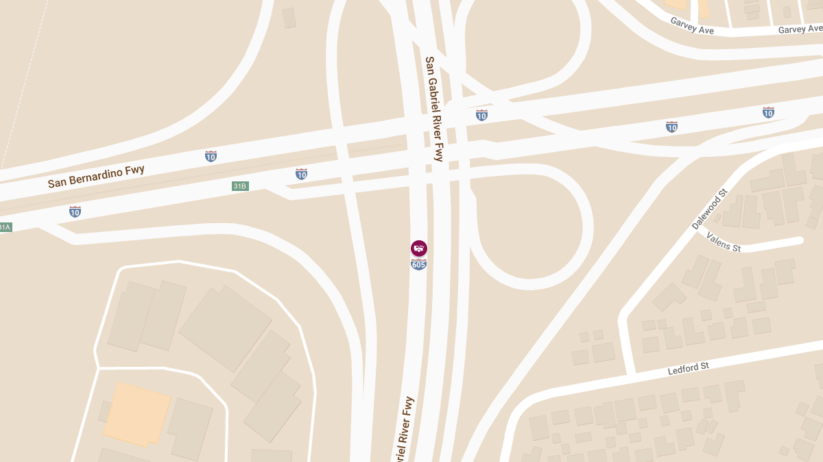 Injury Collision on I-605 Northbound Transition to I-10 West