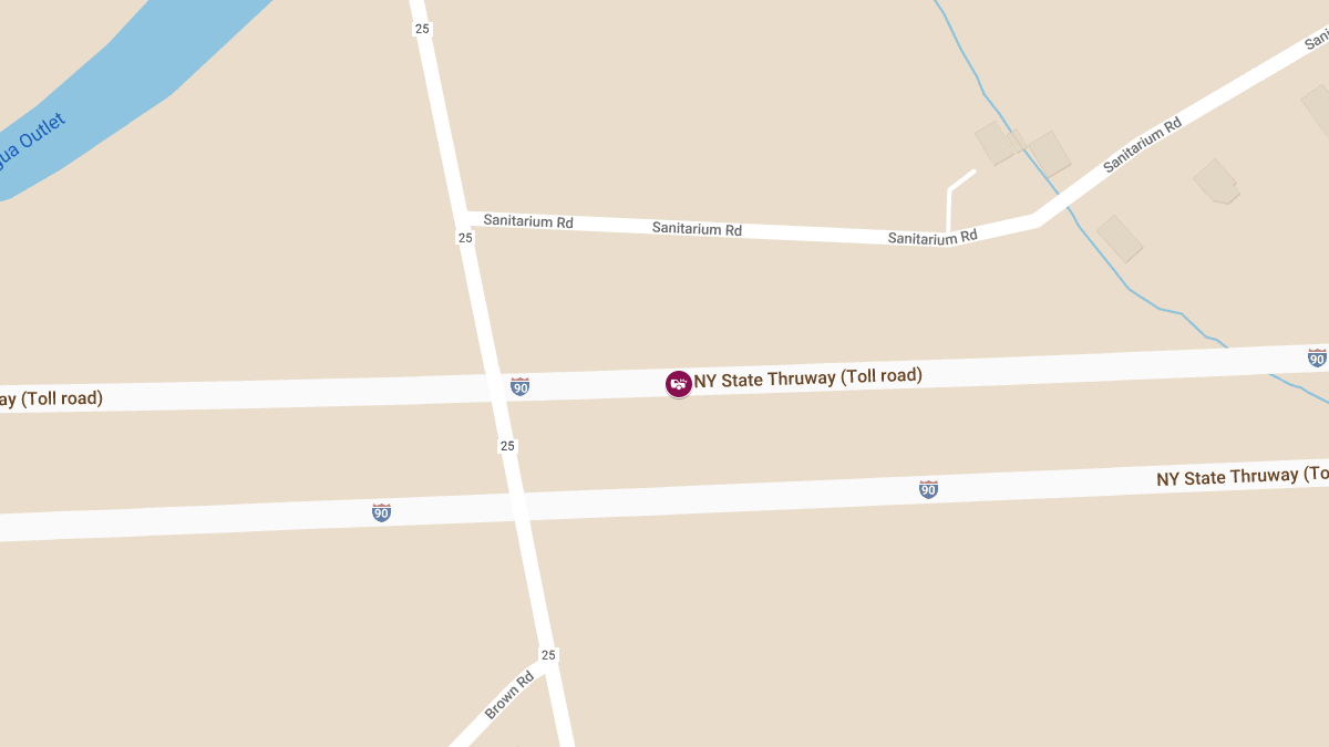 Injury Collision on I-90 NYS Thruway Near Exit 40