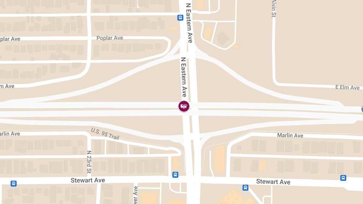 Injury Collision on IR11 N at Eastern Ave