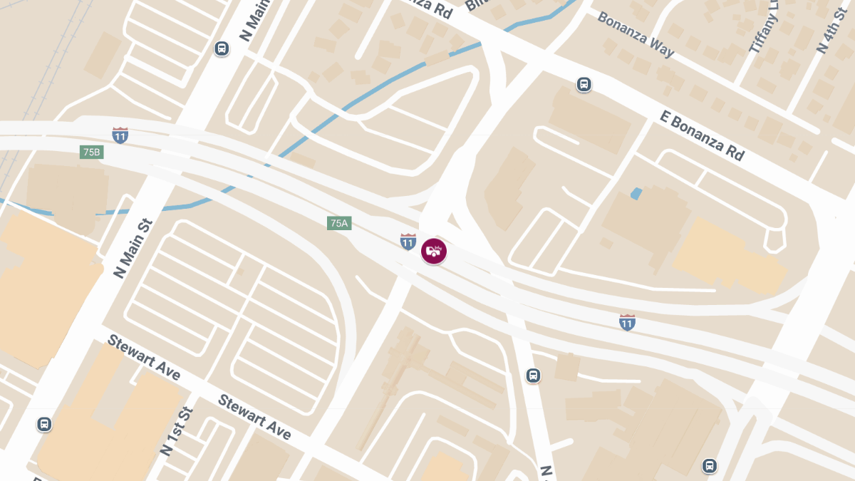 Injury Collision on IR11 S at Casino Center Blvd