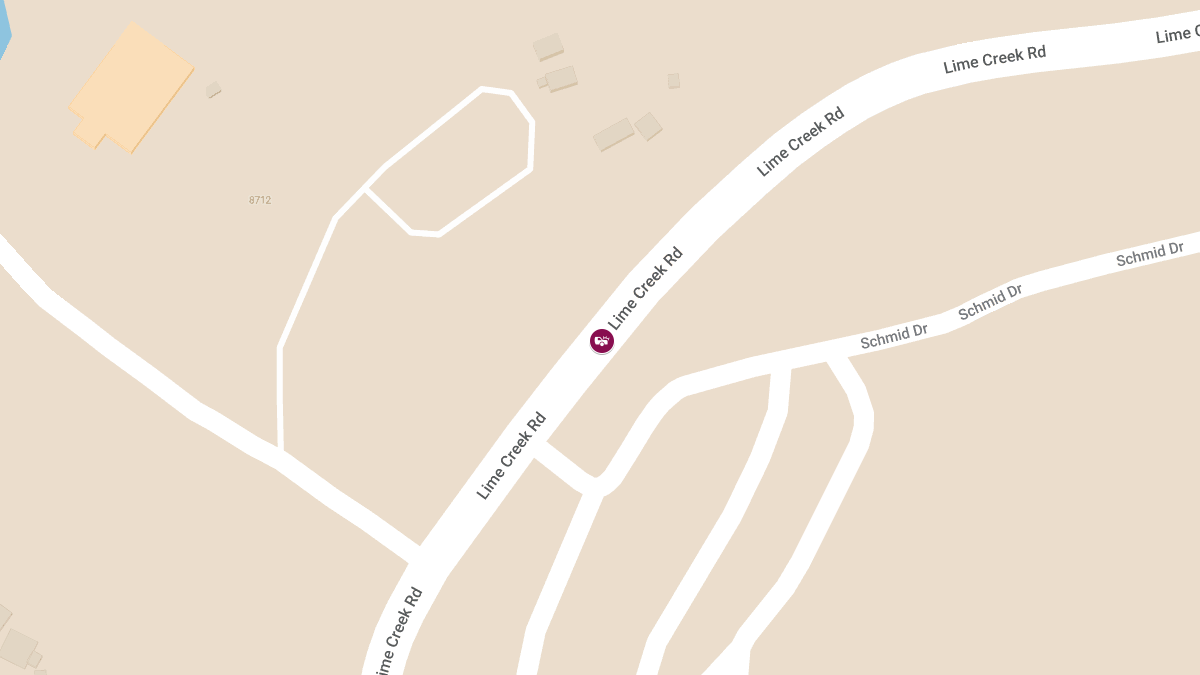 Injury Collision on Lime Creek Rd 