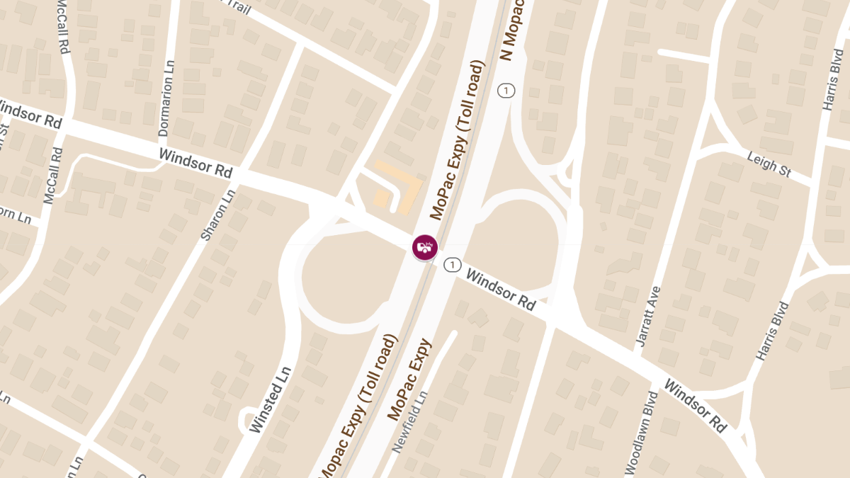 Injury Collision on N Mopac Expy SB near Windsor Rd