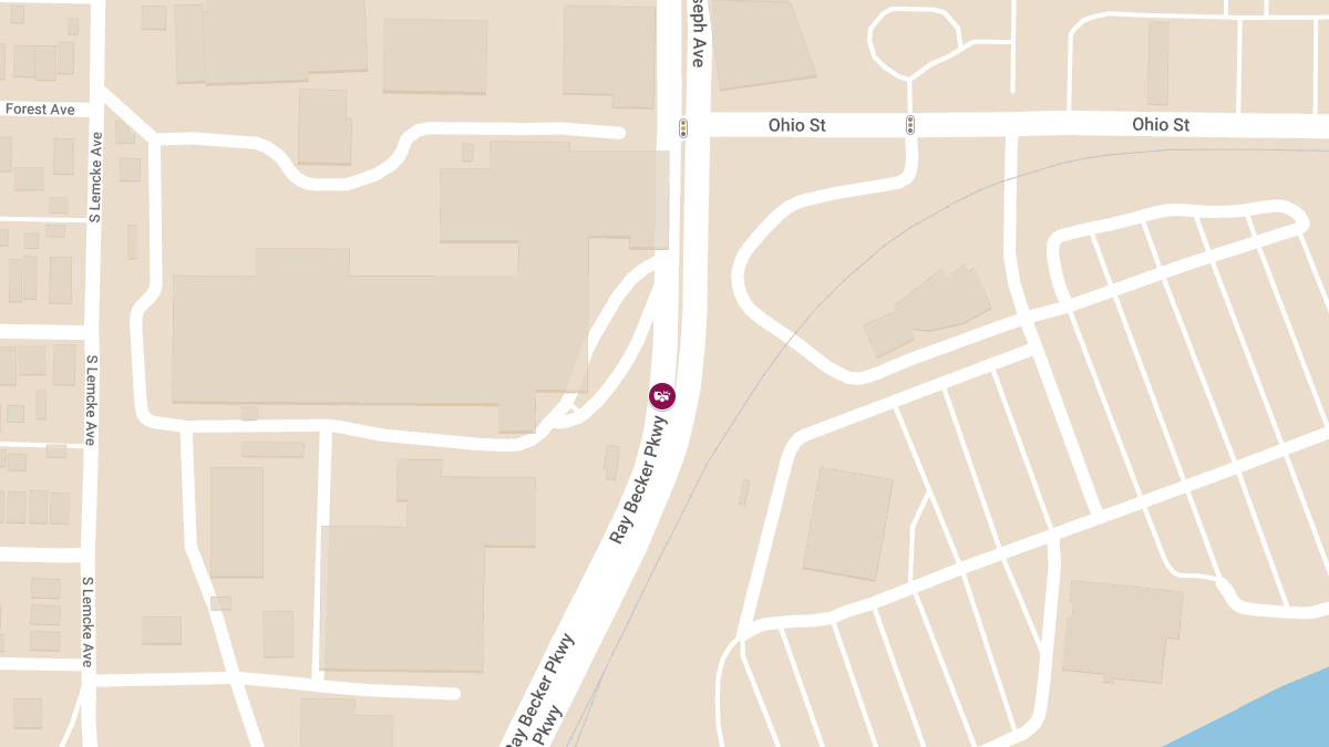 Injury Collision on NB Ray Becker Pkwy Near Ohio St