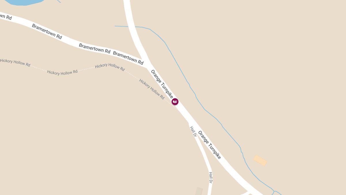 Injury Collision on Orange Turnpike Near Bramertown Rd