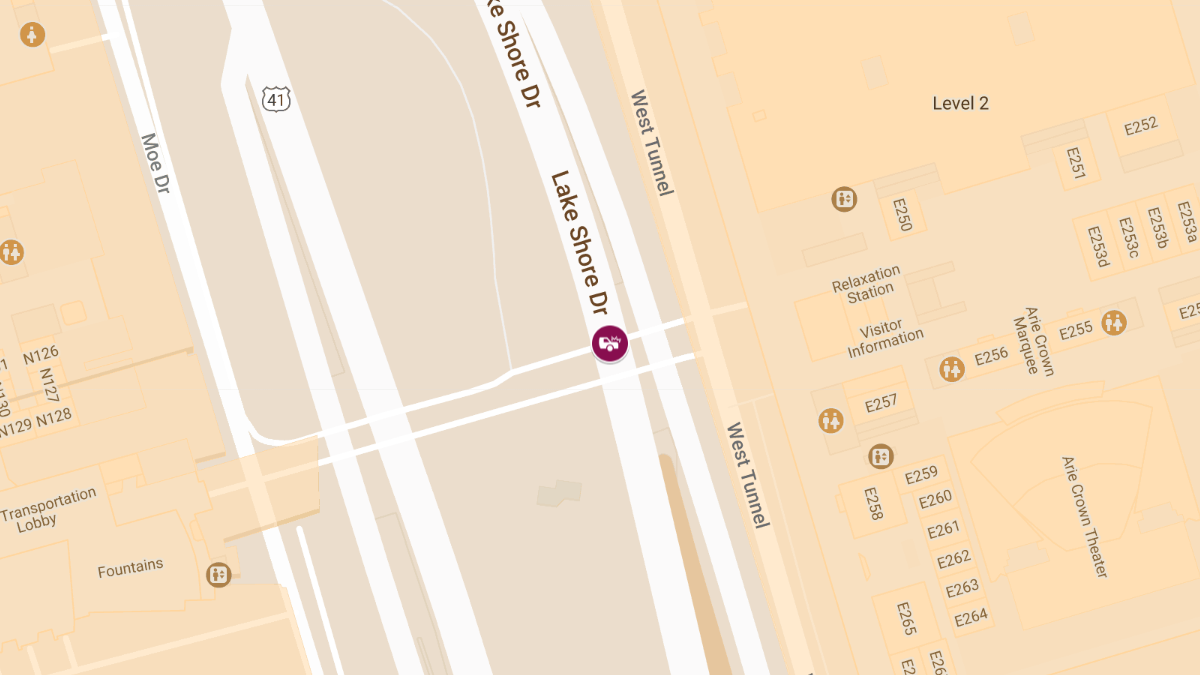 Injury Collision on S Lake Shore Dr Near McCormick Place