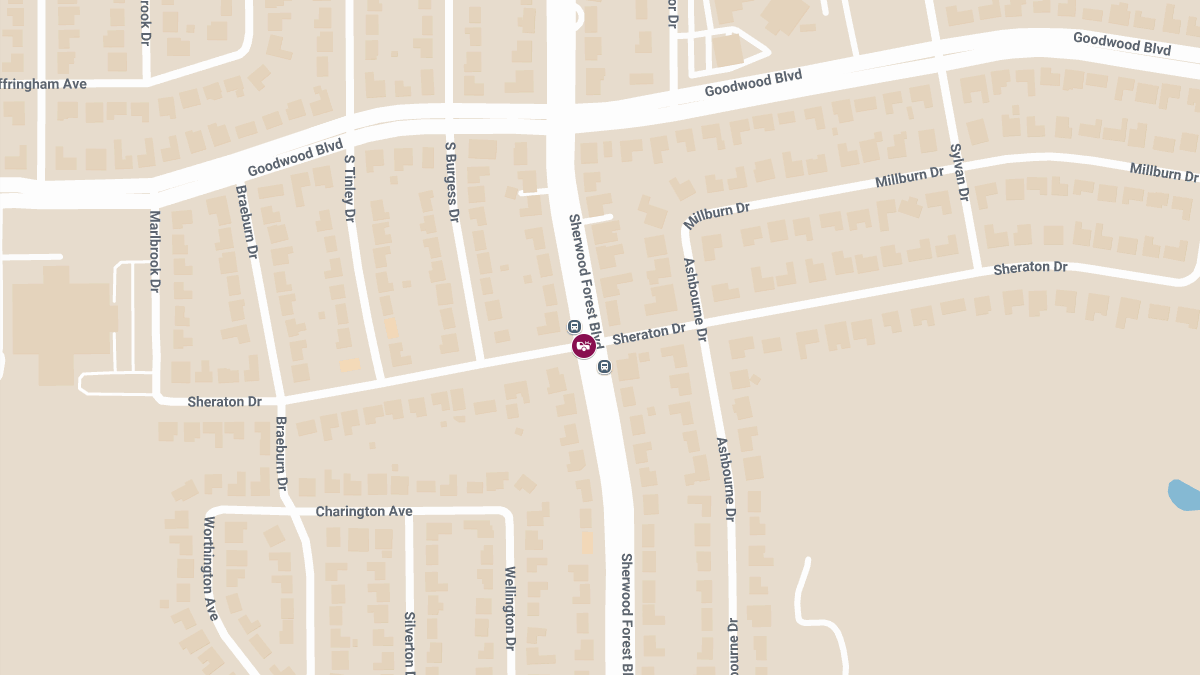Injury Collision on Sherwood Forest Blvd at Sheraton Dr