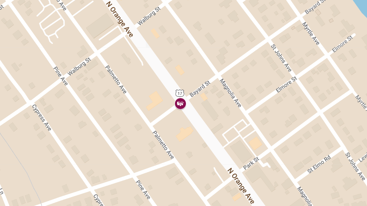 Injury Collision with Roadblock at N Orange Ave & Bayard St