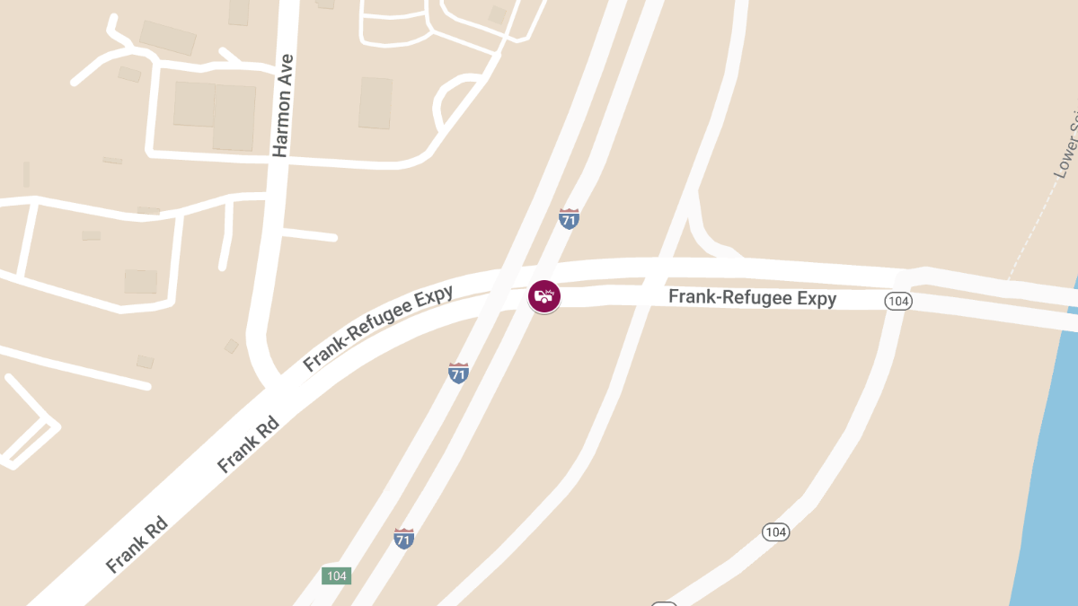 Injury Crash Blocks Frank Rd at I-71 South
