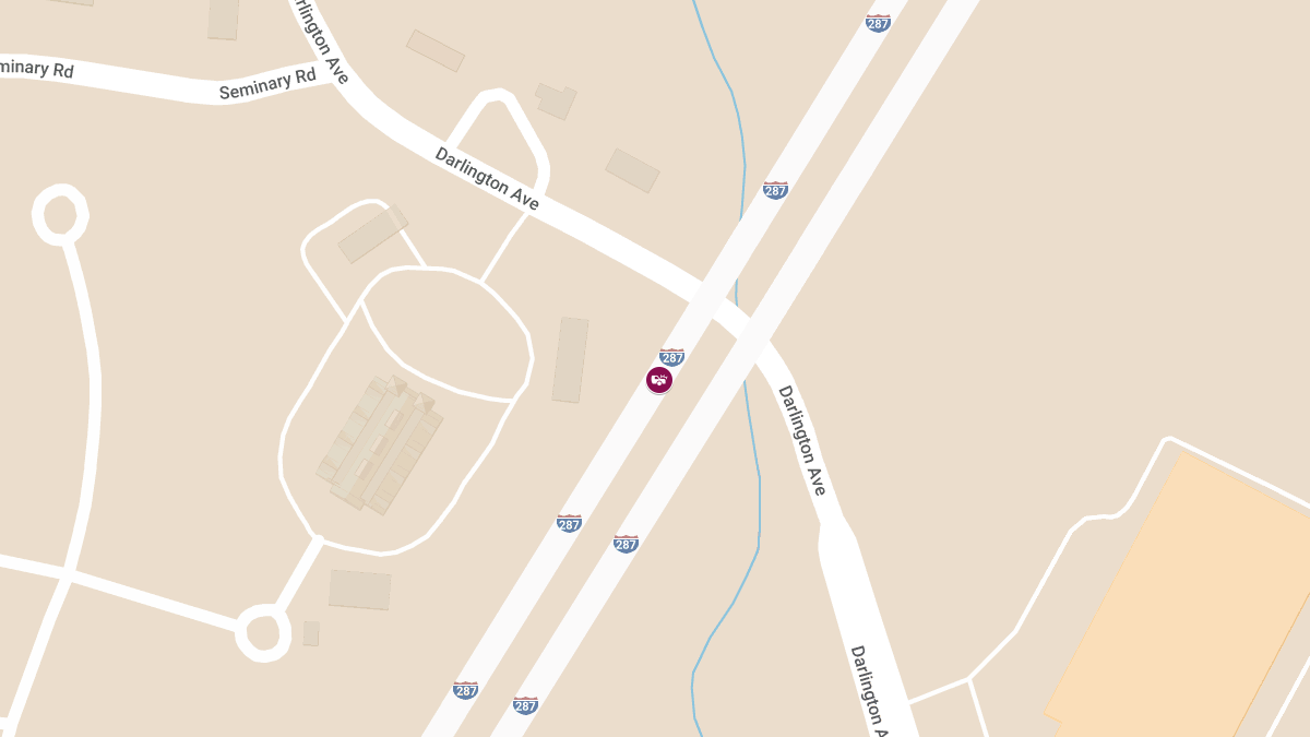 Injury Crash Blocks Lane on I-287 Westbound Between Exits 10 and 9