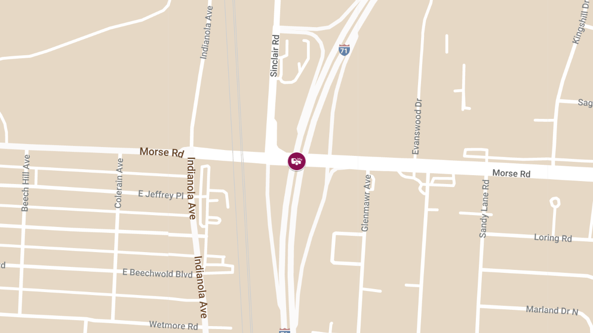 Injury Crash Blocks Multiple Lanes on I-71 South at Morse Rd