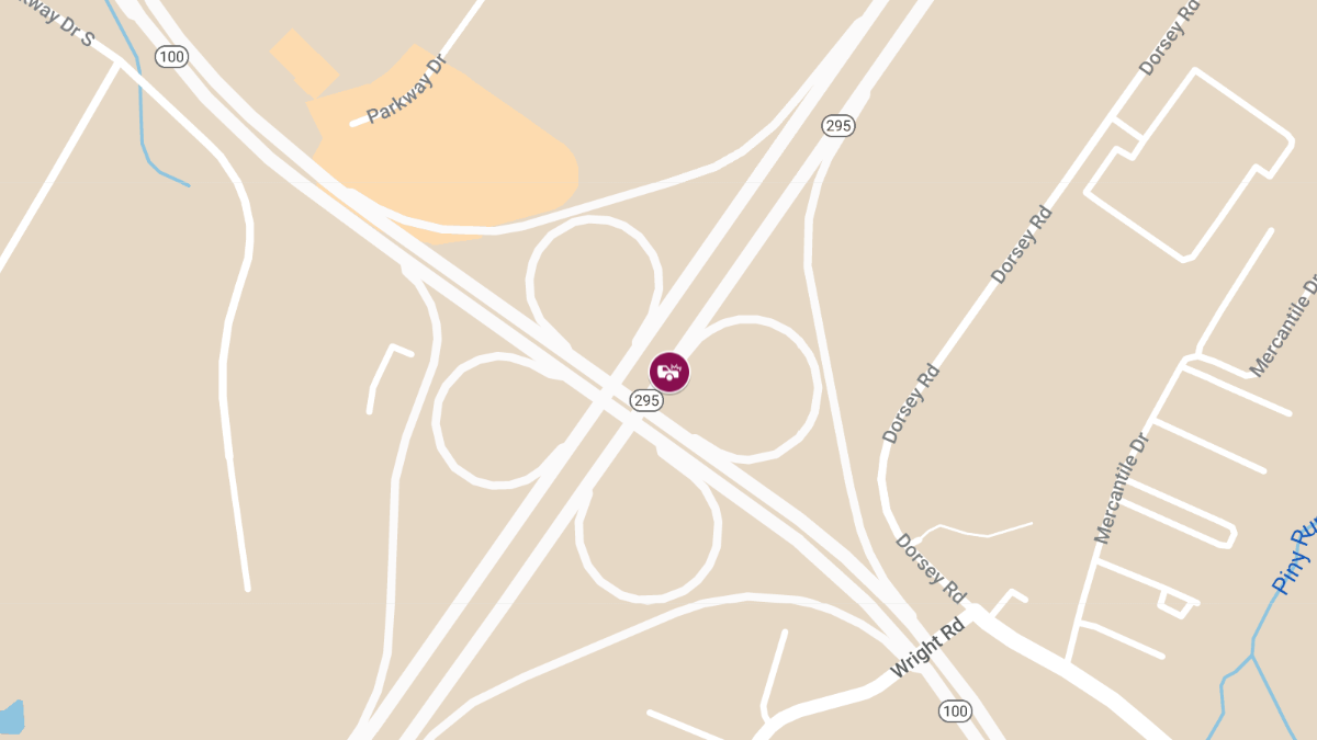 Injury Crash Blocks NB MD-295 Near MD-100