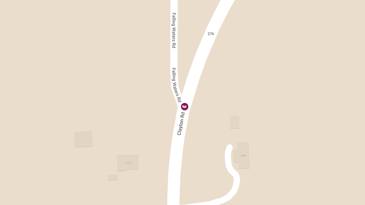 Injury Crash Blocks Road at Clayton Rd and Falling Waters Rd