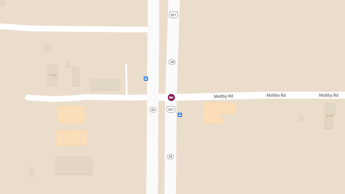 Injury Crash Blocks SB Lanes on US-301 at Maltby Rd