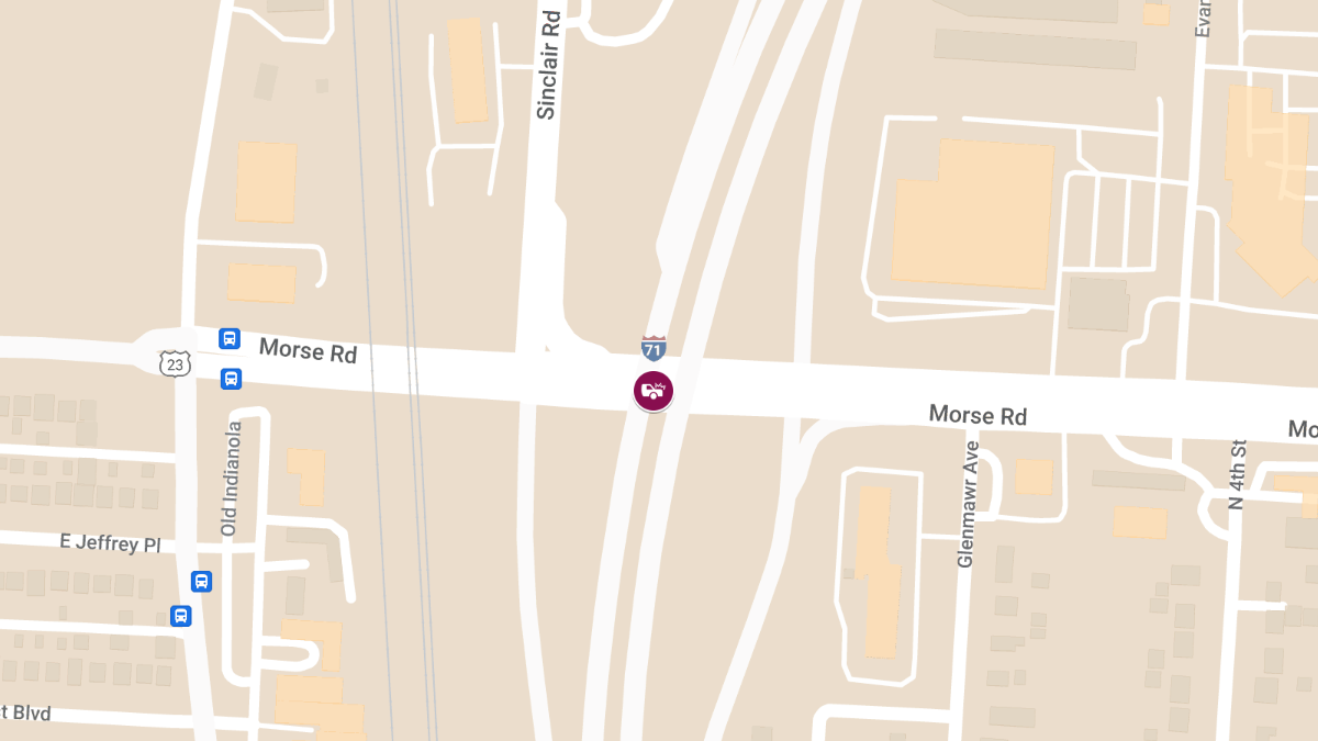 Injury Crash Blocks WB Morse Rd at I-71 S Ramp