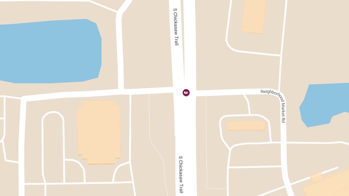 Injury Crash Causes Roadblock at Chickasaw Trl S and Neighborhood Market Rd