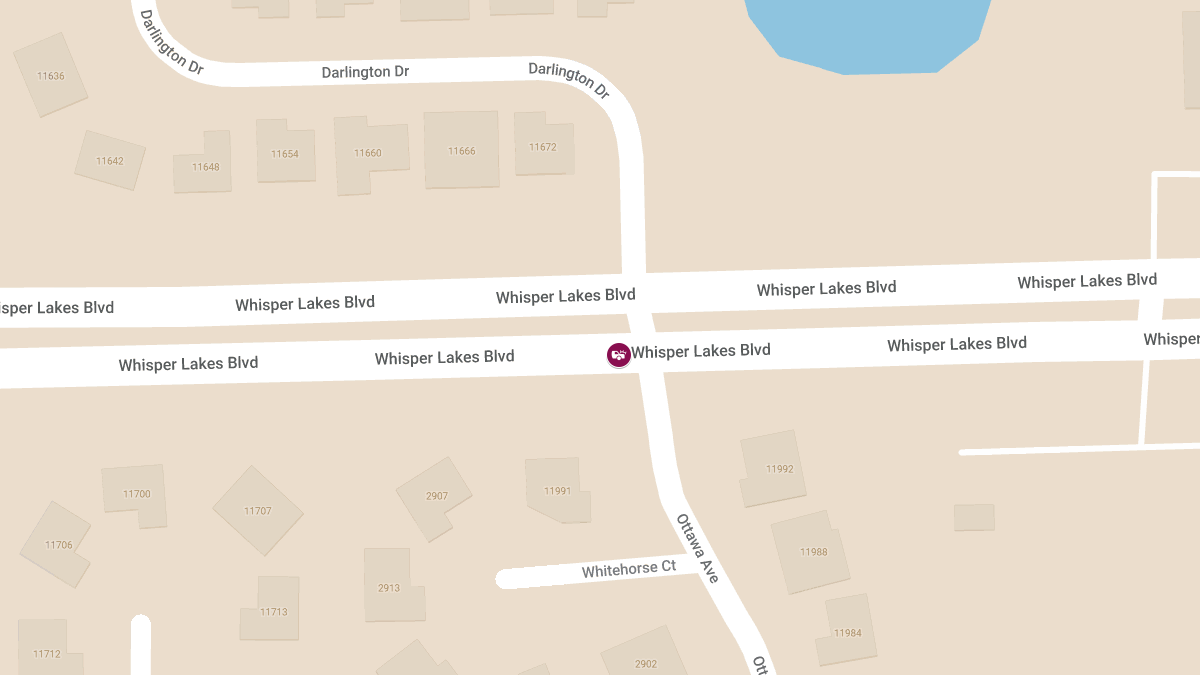 Injury Crash Causes Roadblock at Whisper Lakes Blvd and Ottawa Ave