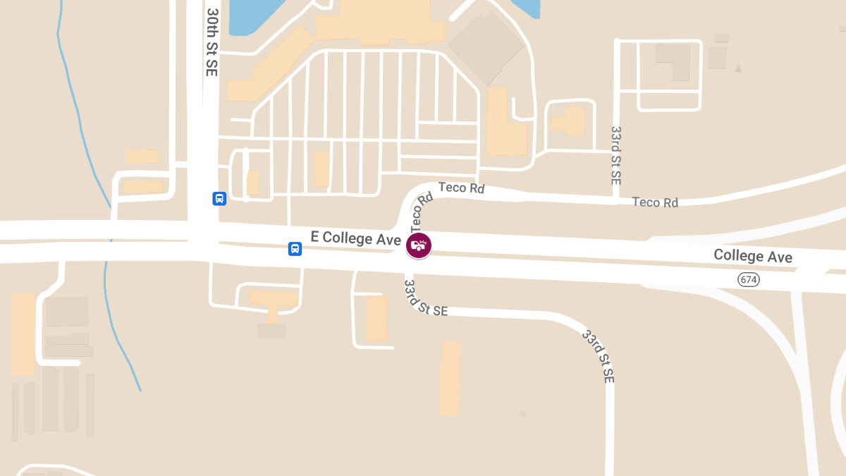 Injury Crash Causes Roadblock on College Ave E at Teco Rd
