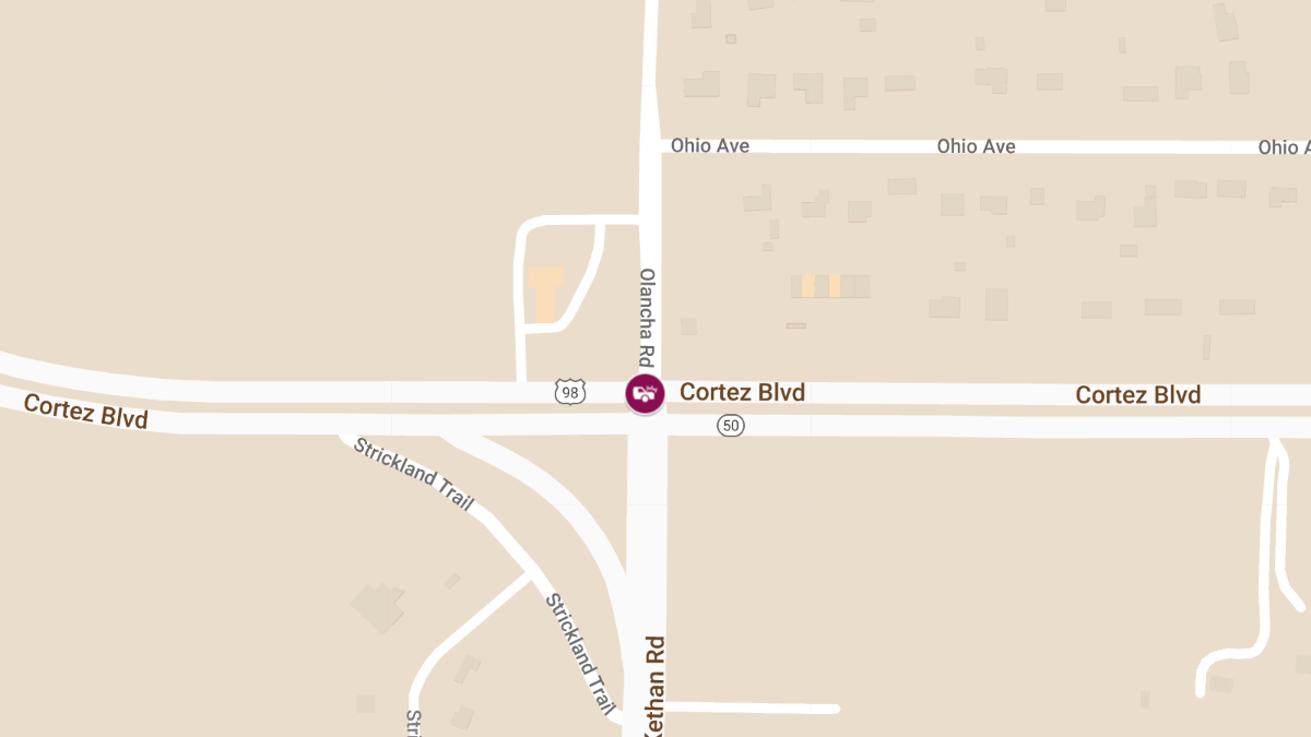 Injury Crash Causes Roadblock on Cortez Blvd at McKethan Rd