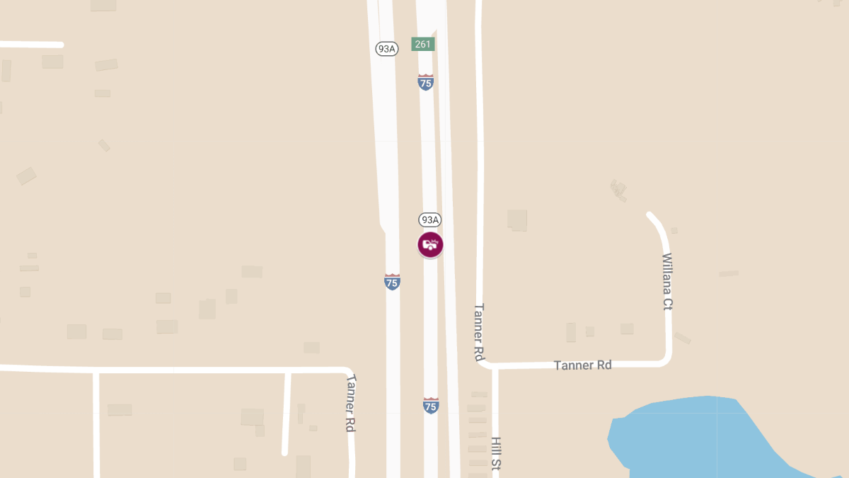 Injury Crash Causes Roadblock on I-75 SB at MM 261