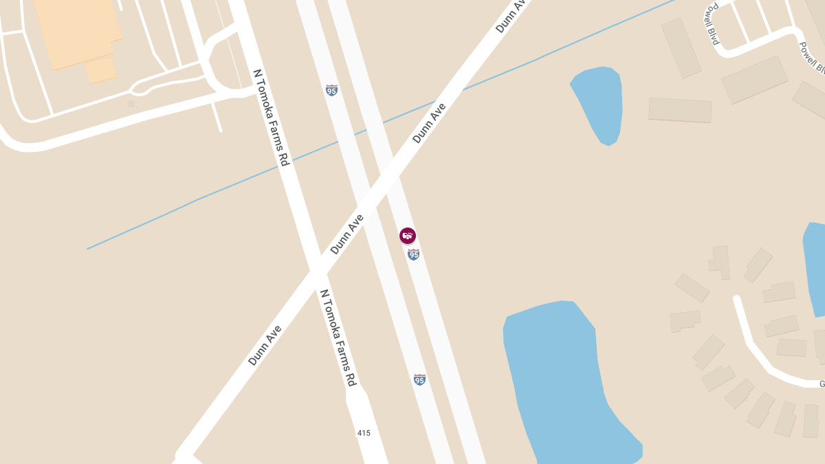 Injury Crash Causes Roadblock on I-95 NB at MM265