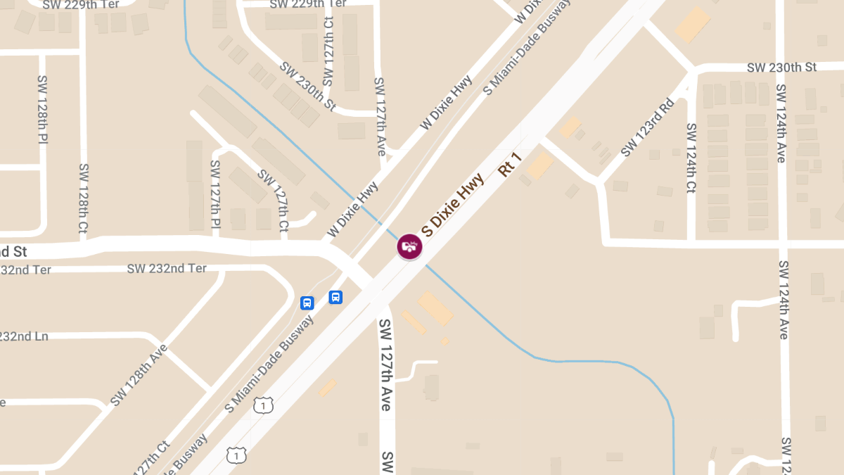 Injury Crash Causes Roadblock on S Dixie Hwy Near SW 232nd St