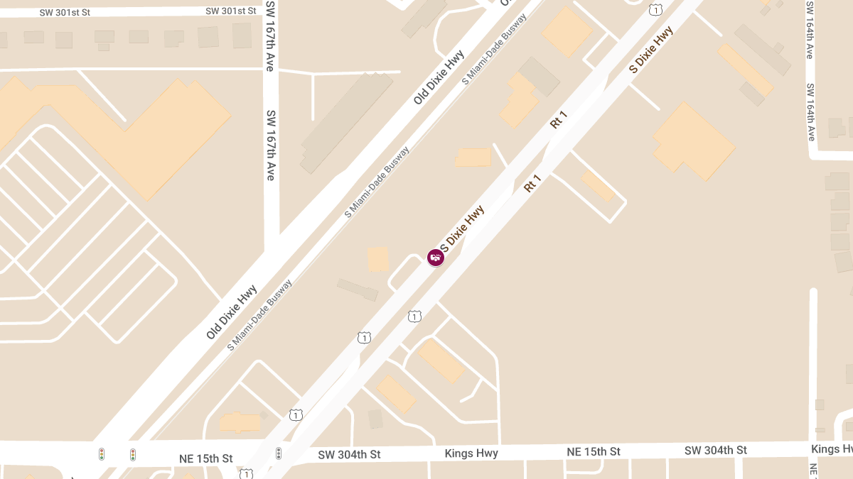 Injury Crash Causes Roadblock on S Dixie Hwy Near SW 304th St