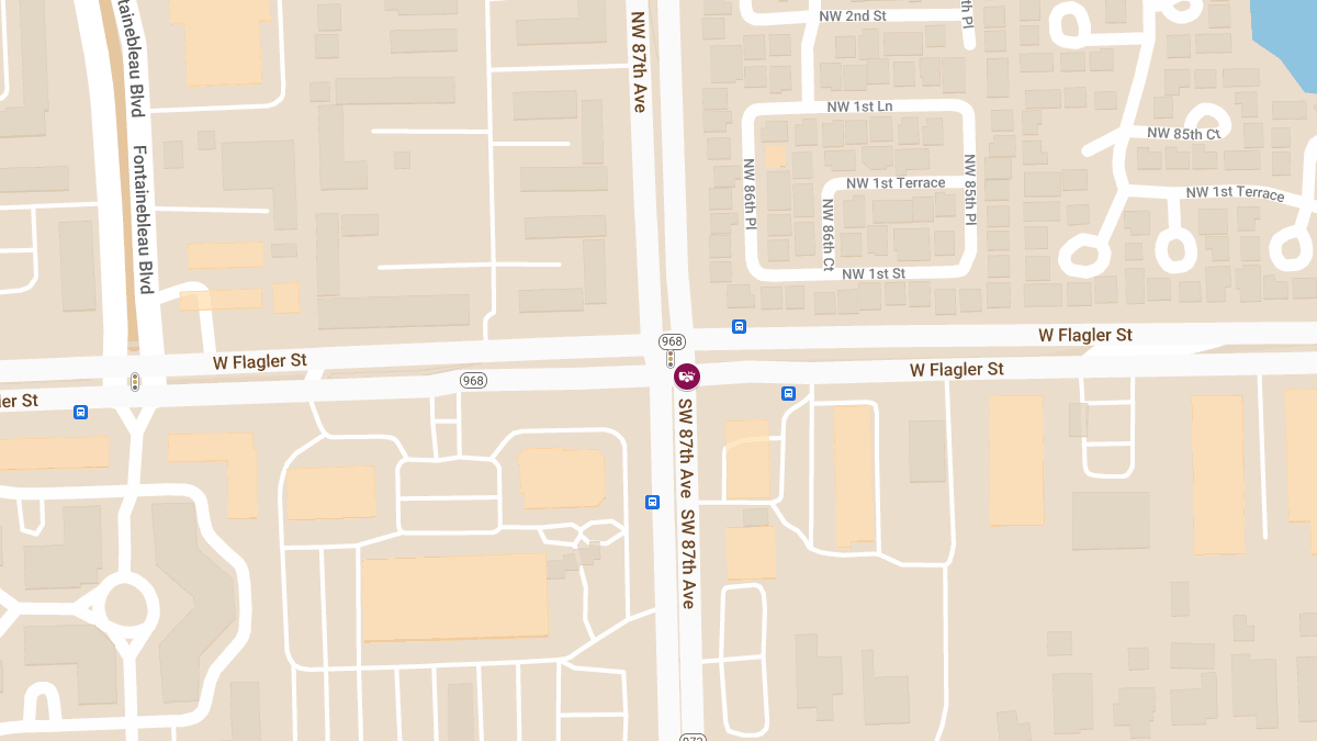 Injury Crash Causes Roadblock on W Flagler St at NW 87th Ave